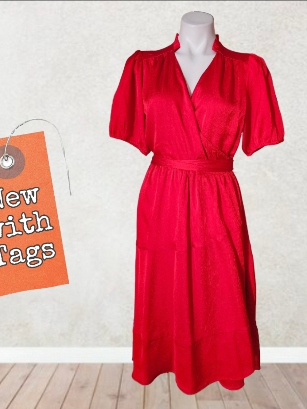 NWT/ Draper James Women's Wrap Midi Dress Large